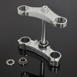 Triple Clamp Set, CNC, 3D, Silver, NC35 Forks to fit CBR250RR MC22