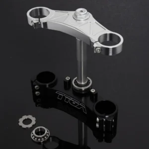 Triple Clamp Set, 3D, CNC Silver, CBR600RR Forks to fit CBR250RR MC22