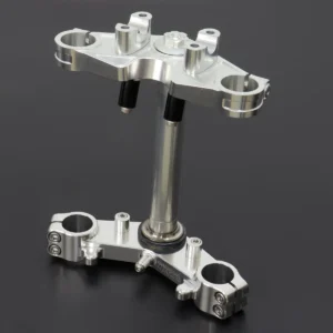 Triple Clamp Set, CNC Silver, Ninja150R/Victor150 (No Handlebar Clamp)