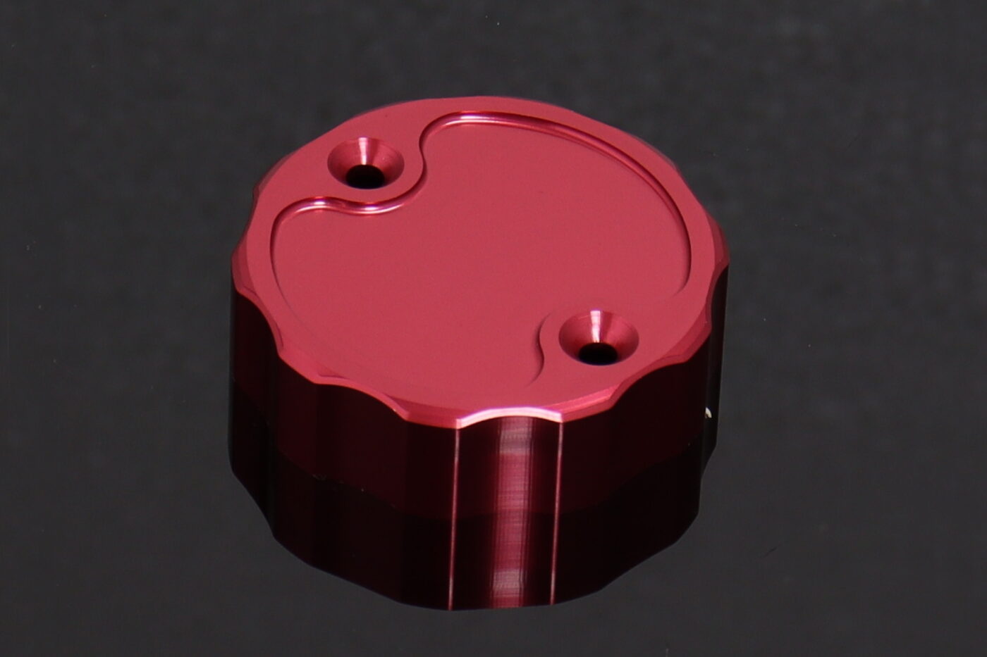 Brake Reservoir Cap, CNC, Red, Nissin