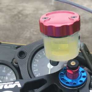 Brake Reservoir Cap, CNC, Red, Nissin