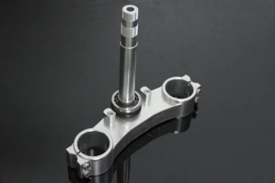 Lower Triple Clamp, CNC Silver, CBR Fork Conversion, MC21/28 Shaft