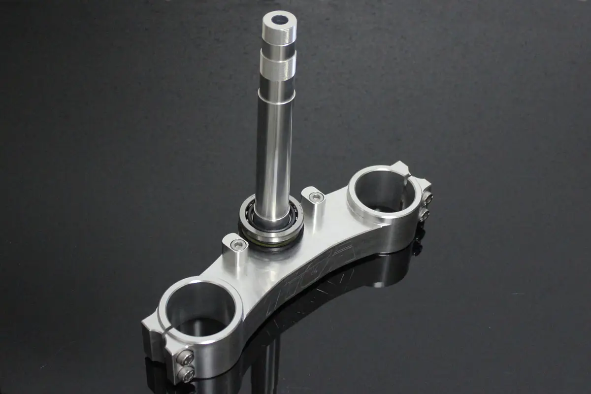 Lower Triple Clamp, CNC Silver, CBR Fork Conversion, MC21/28 Shaft
