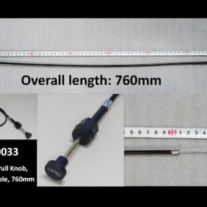 Choke cable, Pull Knob, 6mm Barrel Nipple, 760mm.