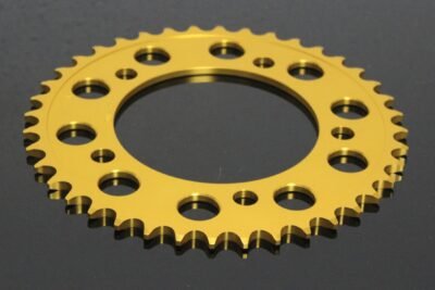 Sprocket, Rear, 42T, #520, Aluminium, (Gold)