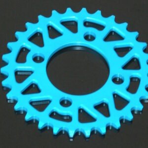Sprocket, Rear, 32T, #420, Stock, Aluminium, (Blue), KSR110