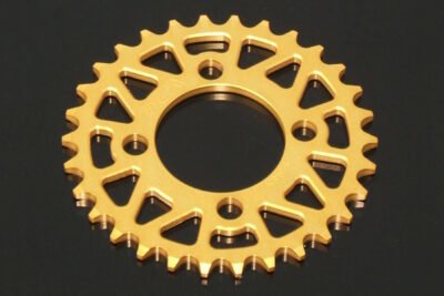 Sprocket, Rear, 32T, #420, Stock, Aluminium, (Gold), KSR110