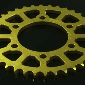 Sprocket, Rear, 42T, #418, Aluminium, (Gold)