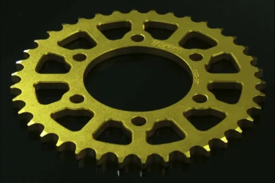 Sprocket, Rear, 42T, #418, Aluminium, (Gold)