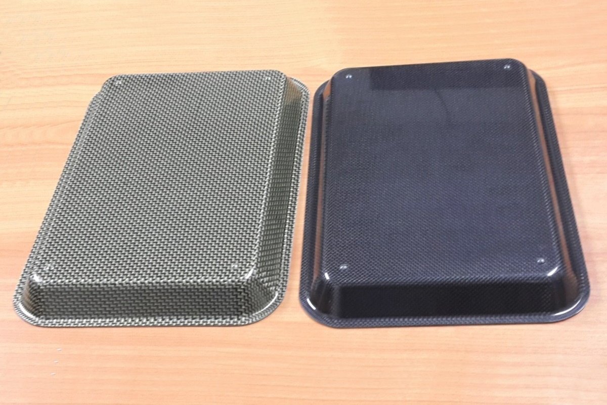 Set of 10 Workshop Trays, Small (5x Carbon/Carbon and 5x Kevlar/Kevlar) 300x200x30x1.2mm
