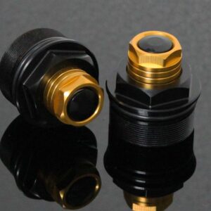 Front Fork Preload Adjusters, Pair, MSX125 Grom Black/Gold
