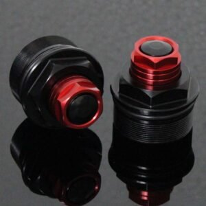 Front Fork Preload Adjusters, Pair, MSX125 Grom Black/Red