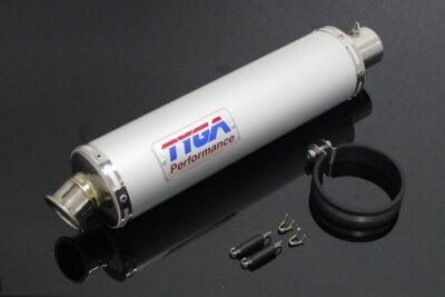 Silencer, Aluminium, Round, 43 mm. x 380 mm., Assy.