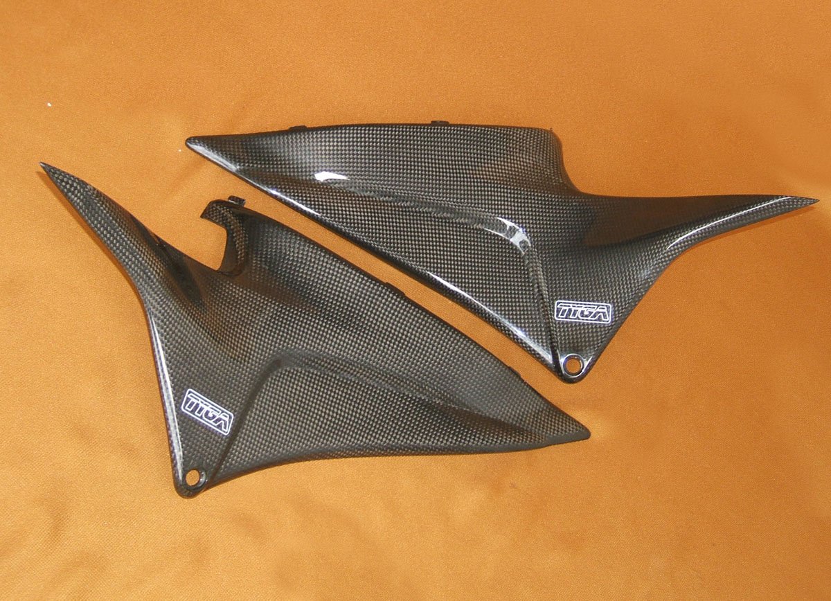 Tank In-Fill Panels Pair, Carbon, 2007-12 CBR600RR