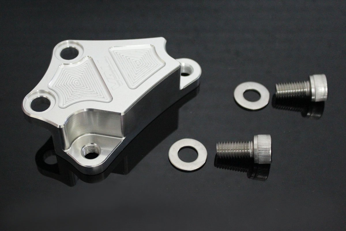 Bracket, Front Brake, 40 mm Brembo Conversion, Silver, Yamaha R25/R3/MT25/MT03 (14-18)