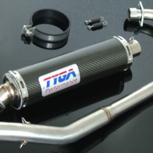 Set, Pipe, Full Race System, Round, Carbon Silencer, CBR125