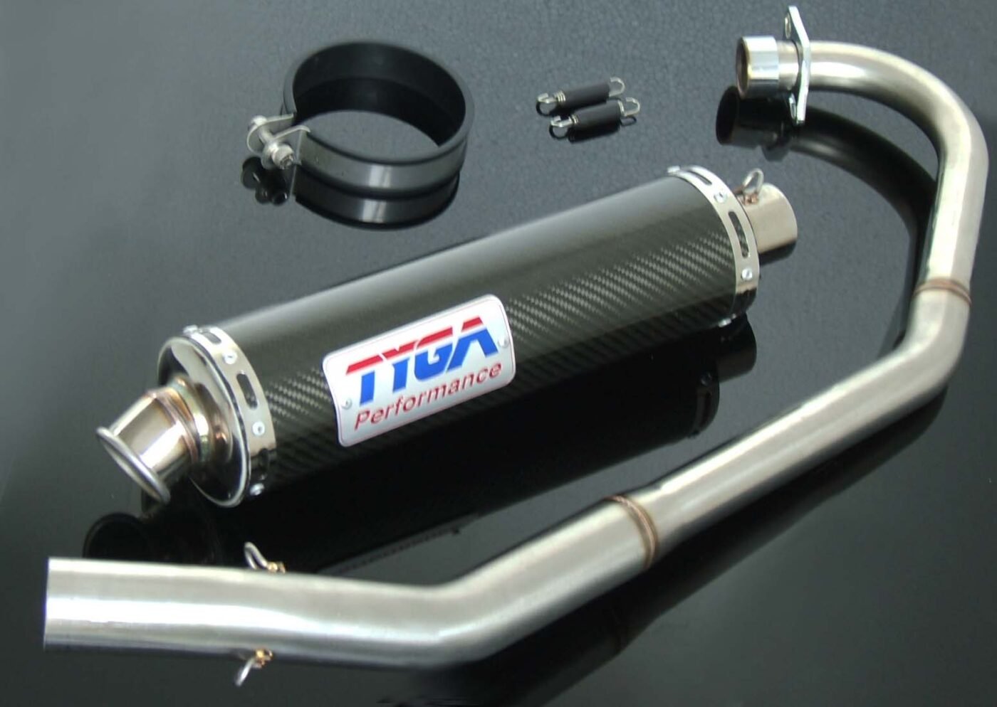 Set, Pipe, Full Race System, Round, Carbon Silencer, CBR125