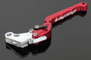 Clutch Lever CNC, Red, Flip Up Type.