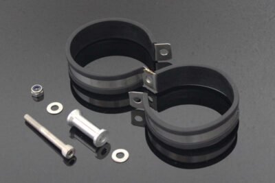Clamp, Silencer, Twin Stack, Street, Aluminium/Stainless, Assy.