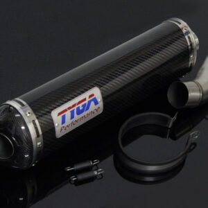 Set, Pipe, Slip On, CBR500, Carbon Oval/Carbon End Cap