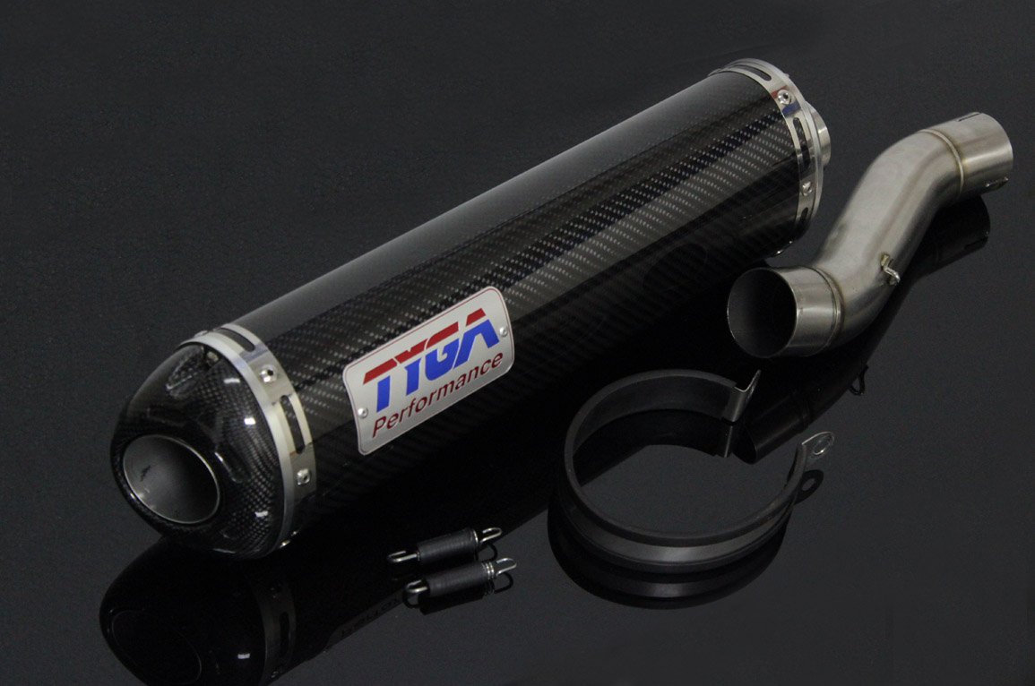 Set, Pipe, Slip On, CBR500, Carbon Oval/Carbon End Cap