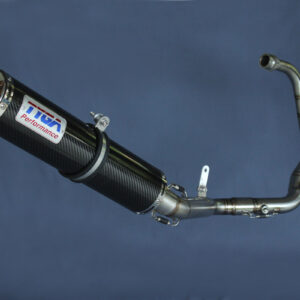 Set, Pipe, Race System, Yamaha R25/R3, MT-25/MT-03, Stainless, Round Carbon Silencer