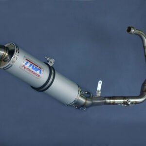 Set, Pipe, Race System, Yamaha R25/R3, MT-25/MT-03 Stainless, Round Aluminium Silencer