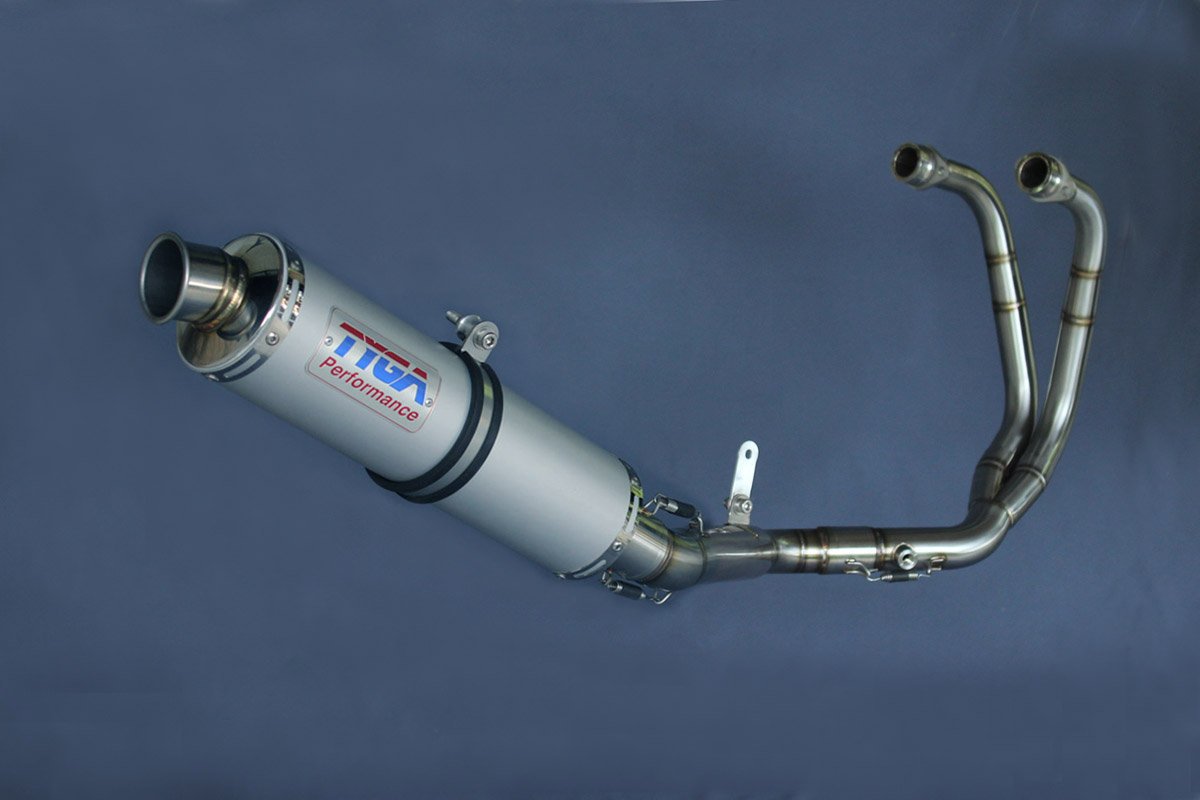 Set, Pipe, Race System, Yamaha R25/R3, MT-25/MT-03 Stainless, Round Aluminium Silencer