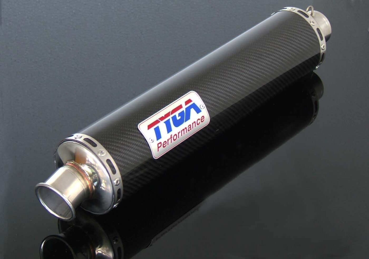 Silencer, Carbon, Round, 43 mm., No Fittings