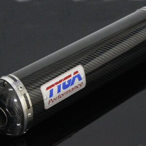 Silencer, Carbon, Oval/Carbon End Cap, 50.8mm., CNC/Spring Mount, No Fittings