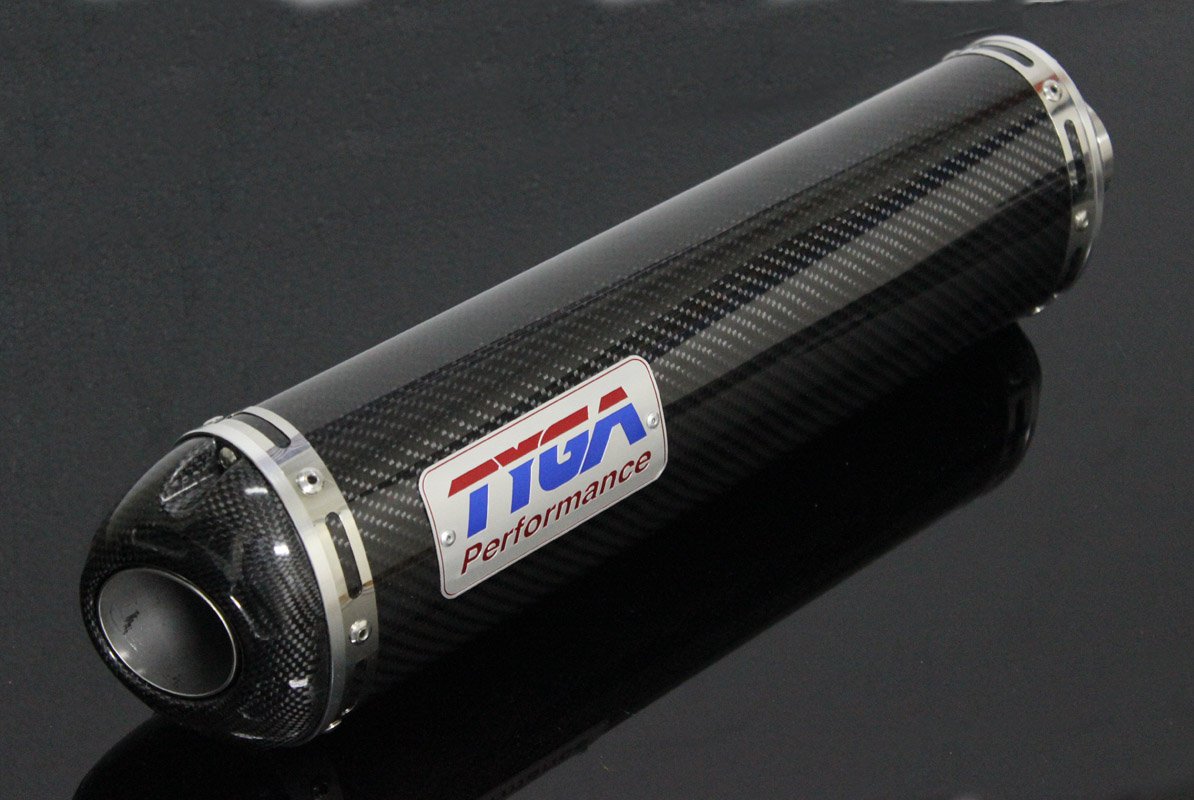 Silencer, Carbon, Oval/Carbon End Cap, 50.8mm., CNC/Spring Mount, No Fittings