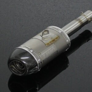 Silencer, Stainless, Oval/Carbon End Cap, Underbelly Short, MSX125 Grom