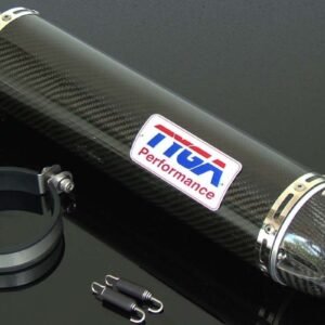Silencer, Carbon, Round, Carbon End Cap, Four Stroke, 2 inch Assy.