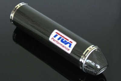 Silencer, Carbon, Round/Carbon End Cap Slip On, RVF400 NC35, No Fittings