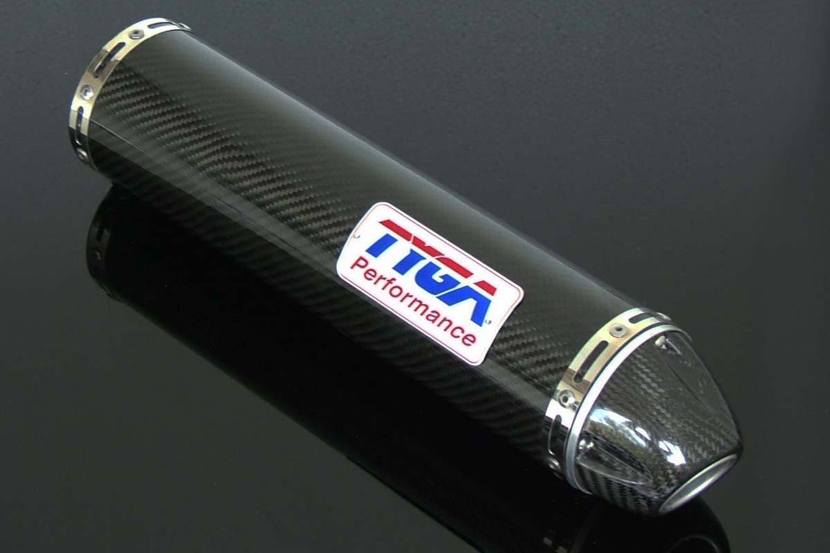 Silencer, Carbon, Round/Carbon End Cap Slip On, RVF400 NC35, No Fittings