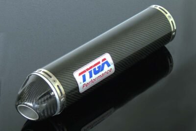 Silencer, Carbon, Round/Carbon End cap Slip On, ZXR250, No Fittings