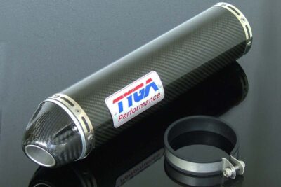 Silencer, Carbon/Carbon End Cap, Round, Slip On, ZXR250, Assy.
