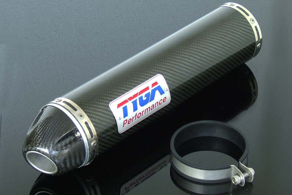 Silencer, Carbon/Carbon End Cap, Round, Slip On, ZXR250, Assy.