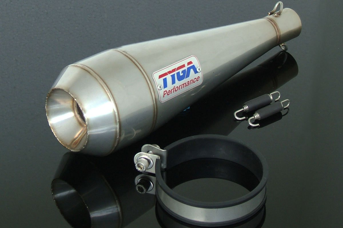 Silencer, Stainless Moto Maggot, 35 mm., Mini, Assy.