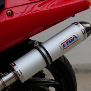 Silencer, Aluminium/Carbon End Cap, Round, 2 Inch x 380 mm., Assy.