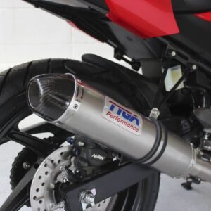 Silencer, Aluminium/Carbon End Cap, Round, 2 Inch x 380 mm., Assy.