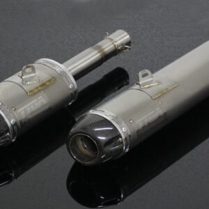 Silencer, Stainless, Oval/Carbon End Cap, Underbelly Short, MSX125 Grom
