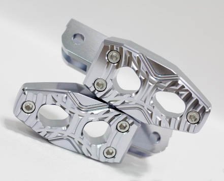 Rider Foot Pegs, CNC, Grey, Pair, MSX125 Grom