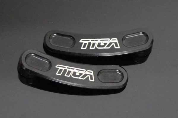 Tyga Step Kit Replacement Slot Covers, Pair, Black, MSX125 Grom