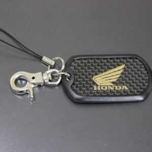 Key Ring, Honda, Black.