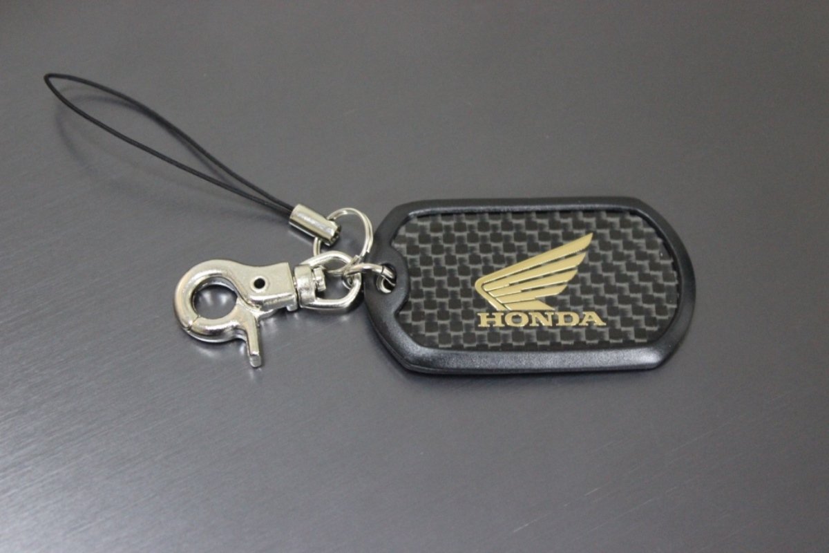 Key Ring, Honda, Black.