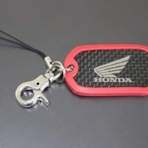 Key Ring, Honda, Red.