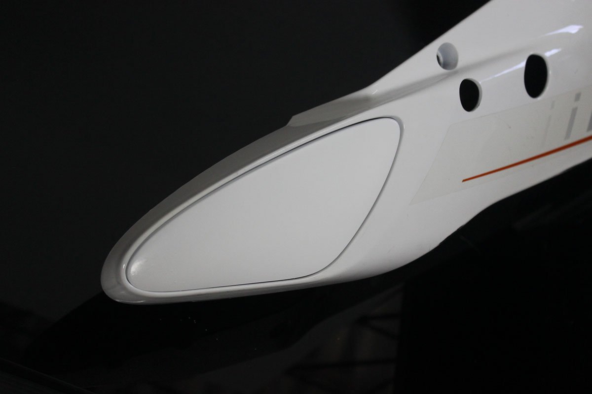 Cover, Exhaust Outlet, GRP, KTM RC390, White