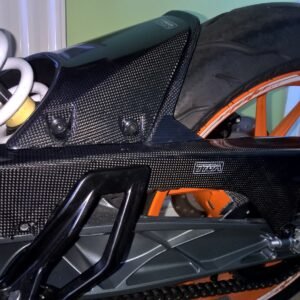 Rear Hugger/Chain Guard Assembly, Carbon, KTM Duke and RC 125/200/250/390