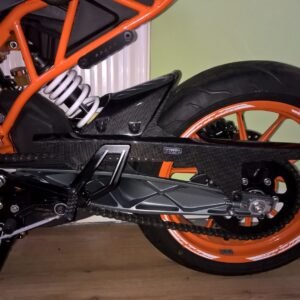 Rear Hugger/Chain Guard Assembly, Carbon, KTM Duke and RC 125/200/250/390